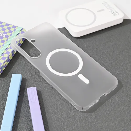 Futrola - maska Magsafe mat PC za Samsung A566 Galaxy A56 5G bela.