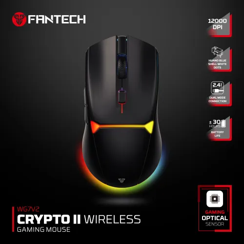 Mis Wireless Gaming Fantech WG7V2 Crypto II crni.