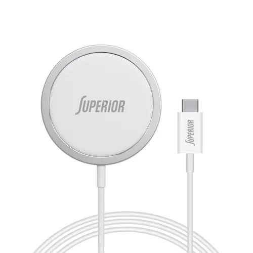 Bezicni punjac Magsafe Superior SU-0207 15W sa Type C kablom beli (MS).