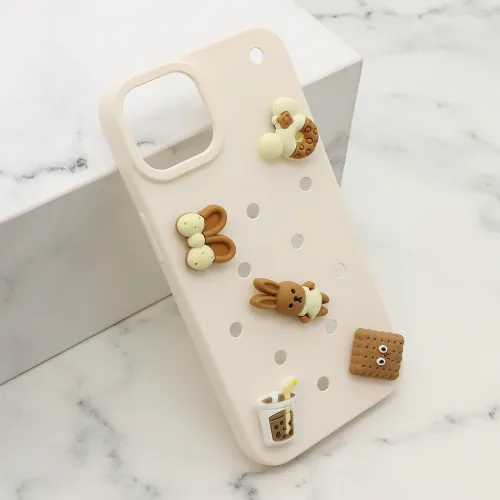 Futrola - maska TOY za iPhone 13 (6.1) bela (MS).