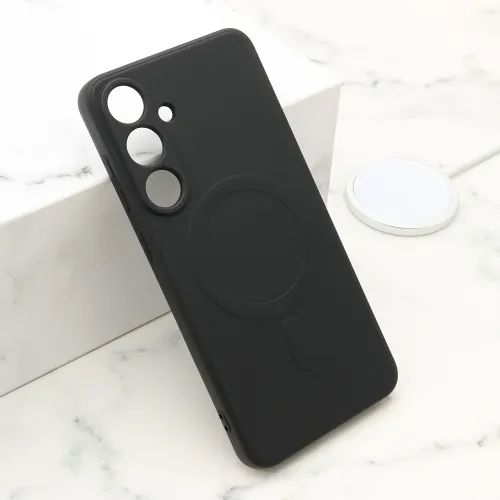 Futrola - maska VELVET TOUCH MagSafe za Samsung S936 Galaxy S25 Plus 5G crna (MS).