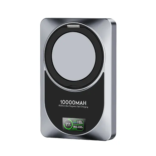 Power Bank prenosiva baterija Moxom MX-PB183 360 Rotate Magsafe PD20W+15W magnetic fast 10000mAh crni (MS).