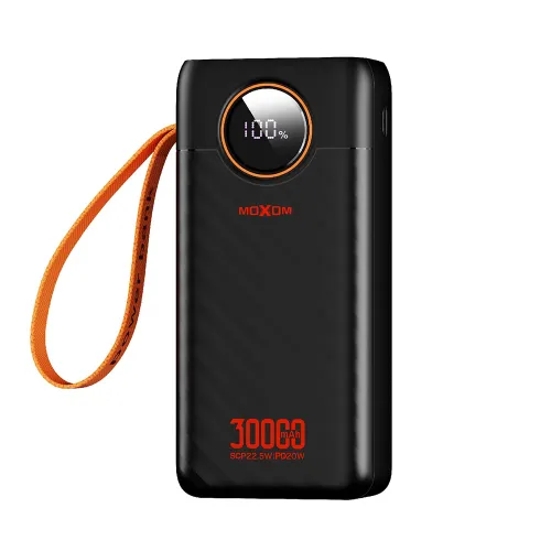 Power Bank prenosiva baterija Moxom MX-PB167 fast 20W PD +22.5W 30000mAh crni (MS).
