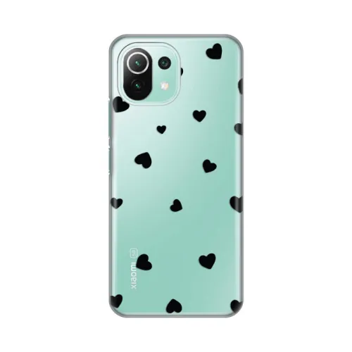 Silikonska futrola - maska print Skin za Xiaomi Mi 11 lite Hearts.