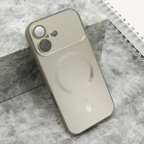 Futrola - maska COLOR METAL Magsafe za iPhone 17 (6.3) siva (MS).