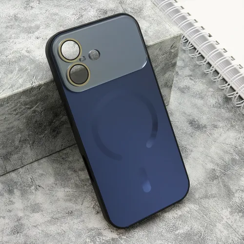 Futrola - maska COLOR METAL Magsafe za iPhone 17 (6.3) crna (MS).