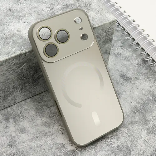 Futrola - maska COLOR METAL Magsafe za iPhone 17 Pro (6.3) siva (MS).