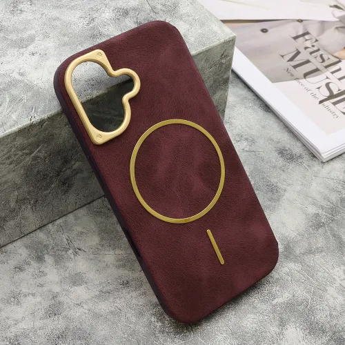 Futrola - maska LUX SKIN MagSafe za iPhone 17 (6.3) bordo (MS).