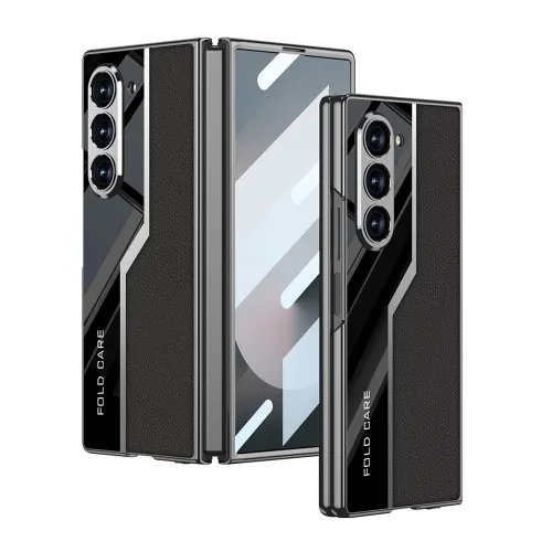 Futrola - maska LEATHER STYLE za Samsung Galaxy Z Fold 6 5G crna (GKK case) (MS).