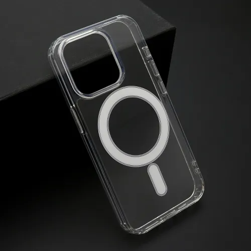 Futrola - maska STANDARD MagSafe (sa IC) za iPhone 13 Pro (6.1) providna (bela) (MS).