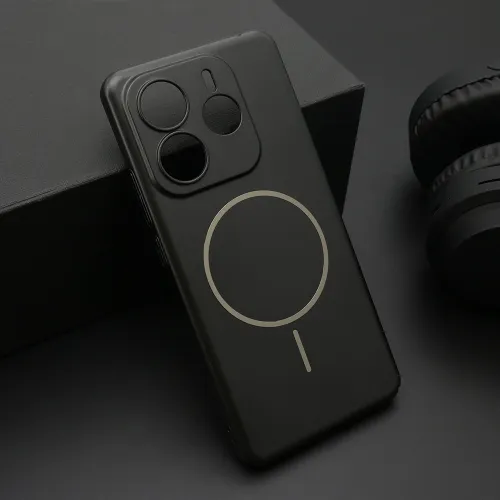 Futrola - maska PURE mat MagSafe za Xiaomi Redmi Note 14 4G (Global) crna (MS).