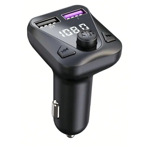 FM transmiter C43 USB, QC 3.0 Bluetooth 5.0, Slušalice handsfree crni.