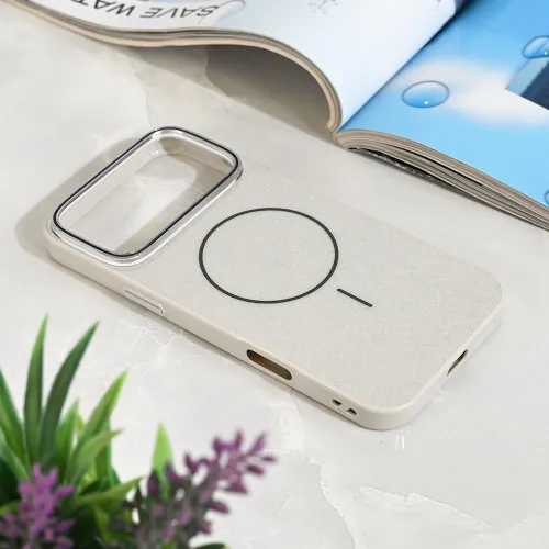 Futrola - maska Magsafe Sparkle Dust za iPhone 17 Pro Max 6.9 srebrna.