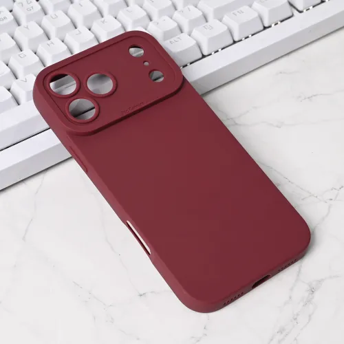 Futrola - maska Silikon Pro Camera za iPhone 17 Pro Max 6.9 bordo.