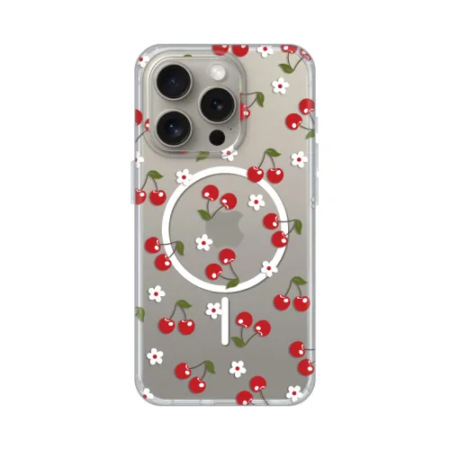 Futrola - maska print Magsafe za iPhone 15 Pro 6.1 Cute Cherries.