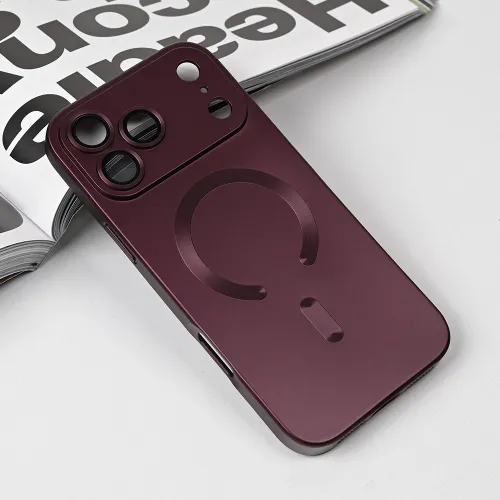 Futrola - maska Magsafe Chrome za iPhone 17 Pro Max 6.9 bordo.