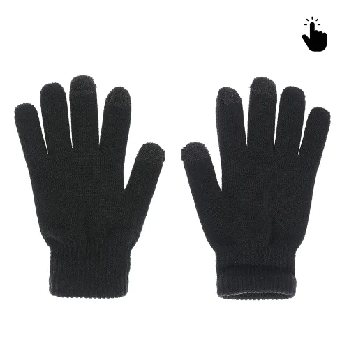Rukavice za touchscreen RY M (22cm) crne.