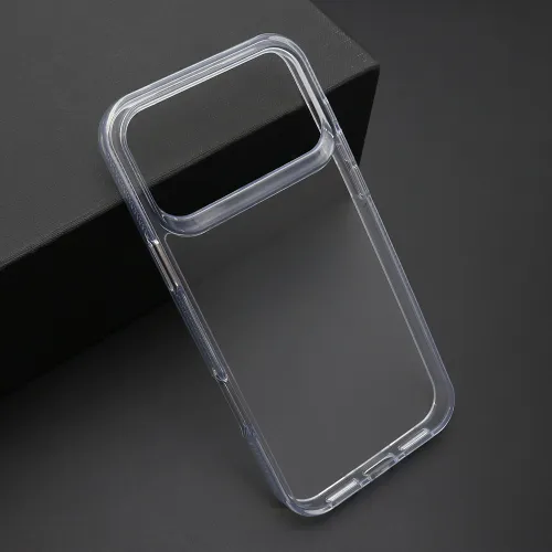 Futrola - maska COLOR FRAME za iPhone 17 Pro Max (6.9) srebrna (providna) (MS).