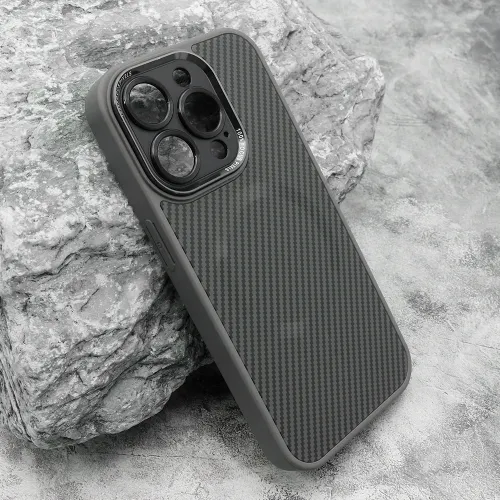 Futrola - maska CARBON MagSafe za iPhone 15 Pro (6.1) siva (small camera) (MS).