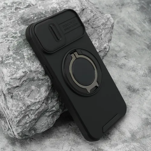 Futrola - maska DEFENDER CAMSHIELD za iPhone 13 (6.1) crna (MS).