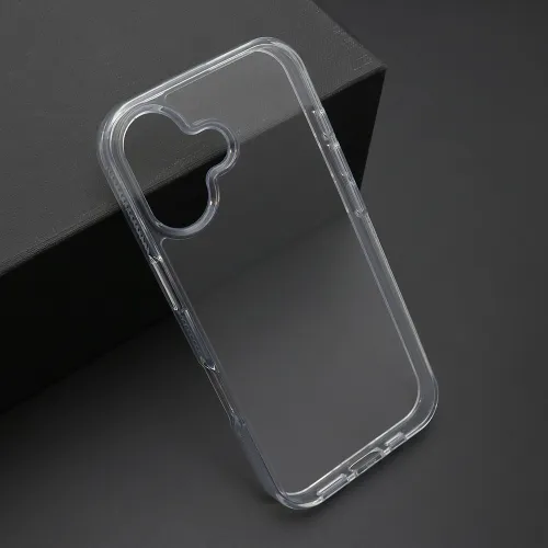 Futrola - maska COLOR FRAME za iPhone 17 (6.3) srebrna (providna) (MS).