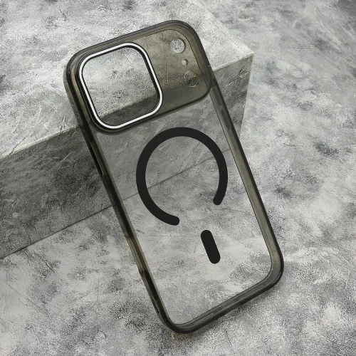 Futrola - maska COLOR RING MagSafe za iPhone 17 Pro Max (6.9) crna (MS).