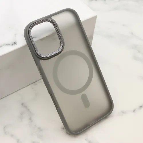 Futrola - maska SILKY MagSafe II za iPhone 17 (6.3) siva (MS).
