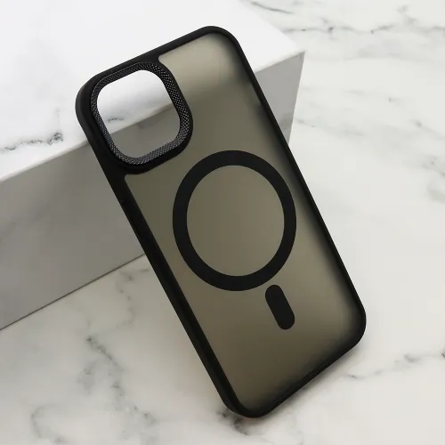 Futrola - maska SILKY MAGSAFE II za iPhone 14 (6.1) crna (MS).