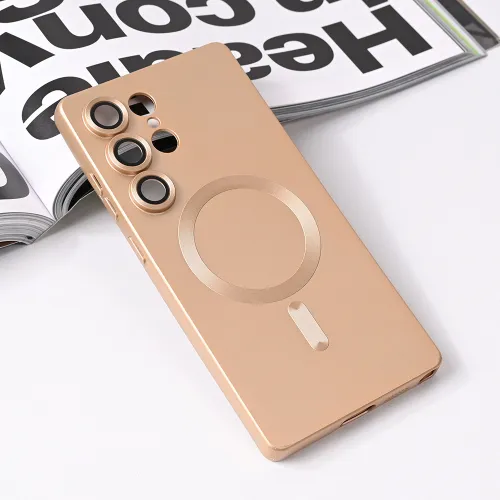 Futrola - maska Magsafe Chrome za Samsung S938 Galaxy S25 Ultra zlatna.