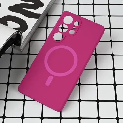 Futrola - maska Magsafe Pure color za Samsung S938 Galaxy S25 Ultra tamno pink.