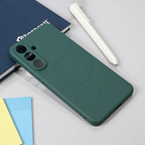 Futrola - maska Teracell Giulietta Magsafe za Samsung S731B Galaxy S25 FE tamno zelena.