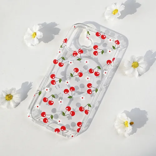 Futrola - maska print Magsafe za iPhone 17 6.3 Cute Cherries.