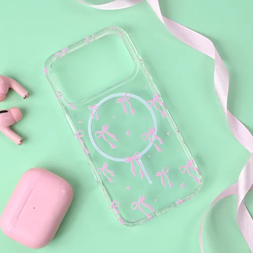 Futrola - maska print Magsafe za iPhone 17 Pro 6.3 Cute Bow.