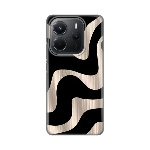 Silikonska futrola - maska print Skin za Xiaomi Redmi Note 14 4G (SRB) Black Flow.