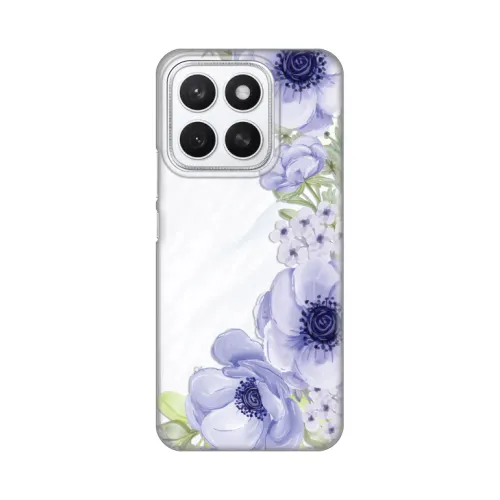 Silikonska futrola - maska print Skin za Huawei Honor X8c Blue Roses.