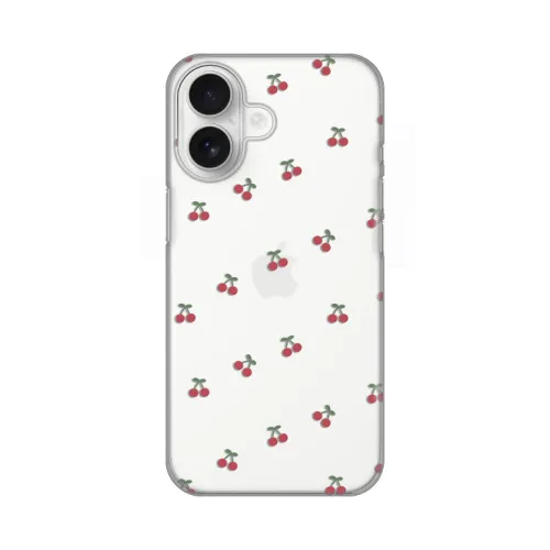 Silikonska futrola - maska print Skin za iPhone 16 6.1 Little Cherry.