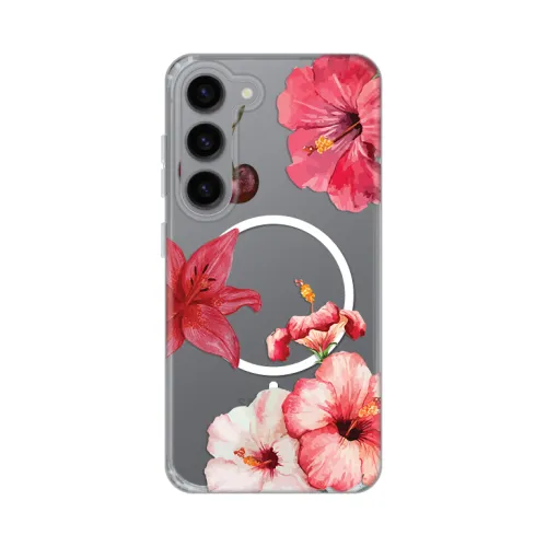 Futrola - maska print Magsafe za Samsung S911B Galaxy S23 Hibiscus.