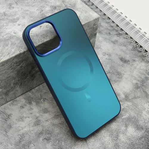 Futrola - maska COLOR METAL MagSafe za iPhone 13 Pro Max (6.7) plava (MS).