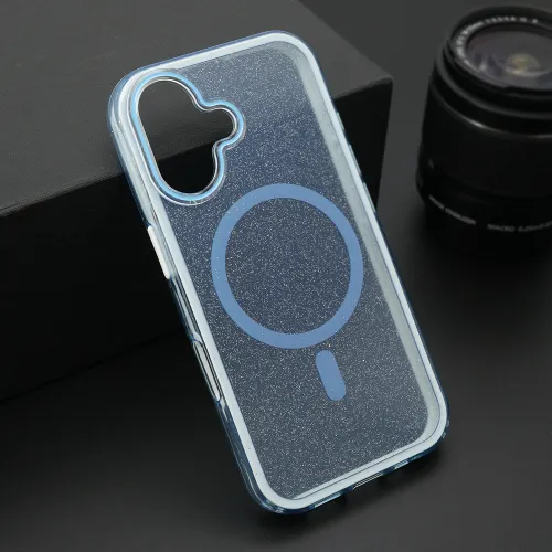 Futrola - maska CRYSTAL MagSafe za iPhone 16 (6.1) plava (MS).