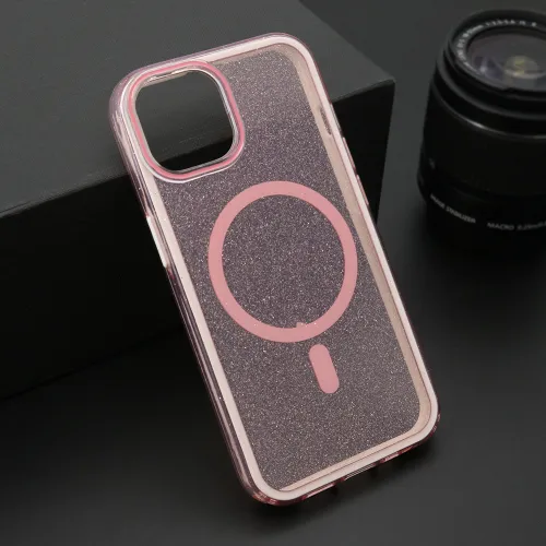 Futrola - maska CRYSTAL MagSafe za iPhone 14 (6.1) roze (MS).