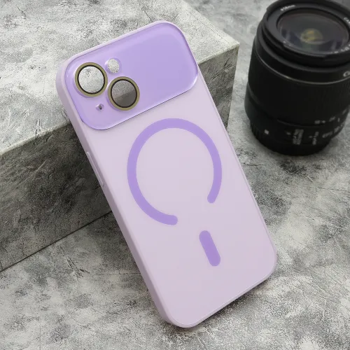 Futrola - maska PASTELPOP MagSafe za iPhone 15 (6.1) ljubicasta (MS).