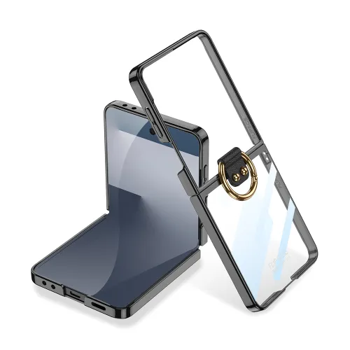 Futrola - maska RING LINES za Samsung F751B Galaxy Z Flip 7 5G crna (GKK case) (MS).