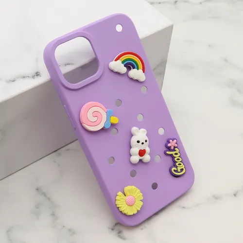 Futrola - maska TOY za iPhone 13 (6.1) ljubicasta (MS).
