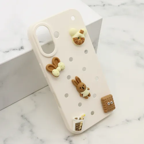 Futrola - maska TOY za iPhone 16 (6.1) bela (MS).