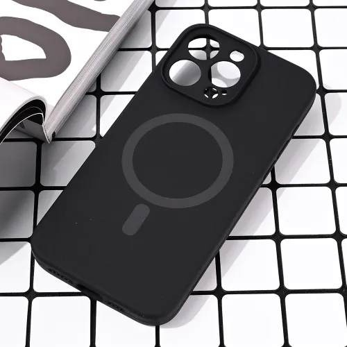 Futrola - maska Magsafe Pure color za iPhone 15 Pro Max 6.7 crna.