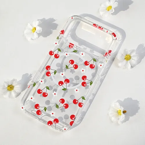 Futrola - maska print Magsafe za iPhone 17 Pro Max 6.9 Cute Cherries.
