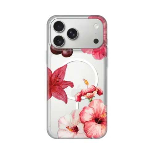 Futrola - maska print Magsafe za iPhone 17 Pro Max 6.9 Hibiscus.