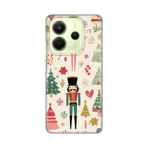 Silikonska futrola - maska print za Xiaomi Redmi Note 14 4G (SRB) Vintage Christmas.