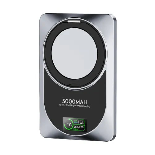 Power Bank prenosiva baterija Moxom MX-PB182 360 Rotate Magsafe PD20W+15W magnetic fast 5000mAh crni (MS).