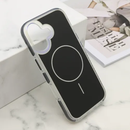 Futrola - maska AMBER RING MagSafe za iPhone 17 (6.3) crna (MS).